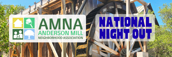 Anderson Mill Neighborhood Association National Night Out Decorative Banner